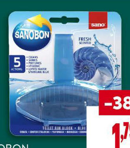 SANOBON Тоалетно блокче синя вода