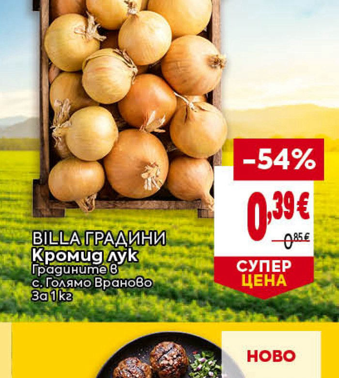 BILLA ГРАДИНИ Кромид лук