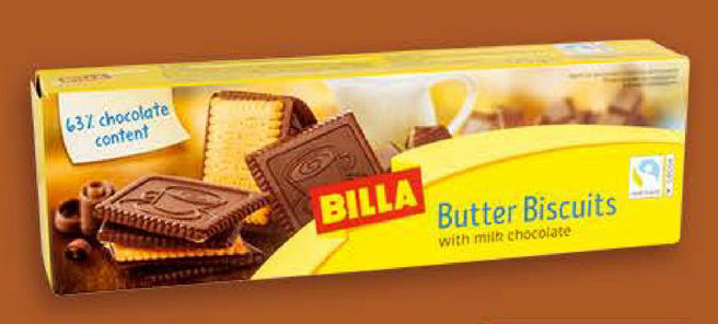 BILLA Бисквити с млечен шоколад