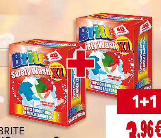 BRITE Цветоулавящи кърпички за пране 2 x 40 бр. 8 опаковка