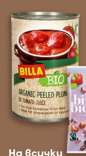 BILLA BIO Органични люспени праскови