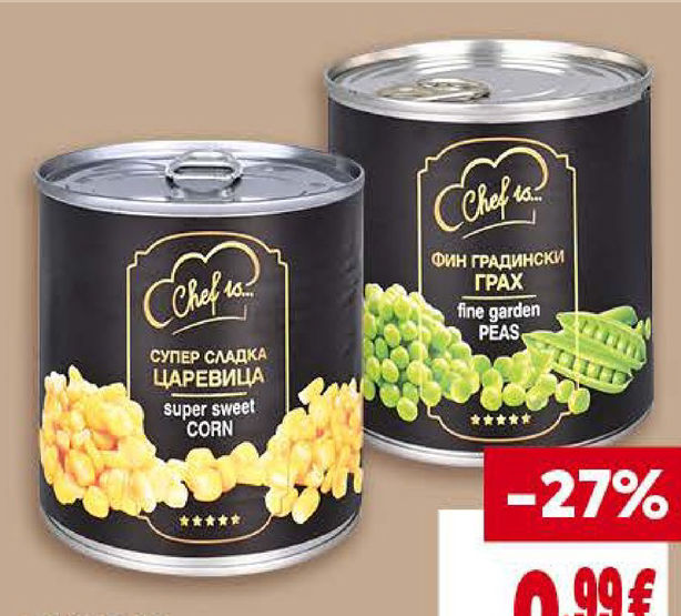 CHEF IS... Царевица или грах