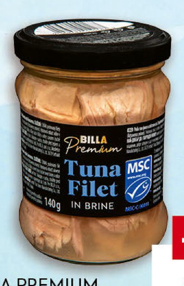 BILLA PREMIUM Риба тон филе в собствен сос 200 г