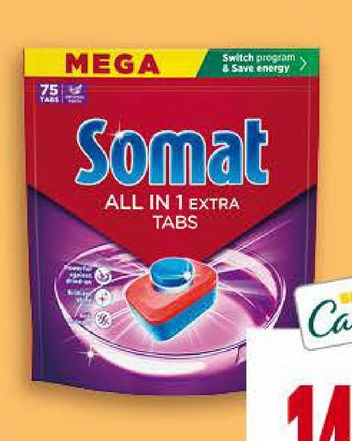 Somat Таблетки за съдомиялна All in 1 75 бр. 8 опаковка