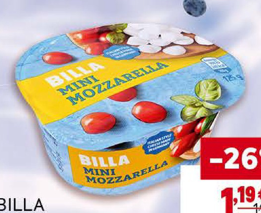 BILLA Моцарела мини 125 г